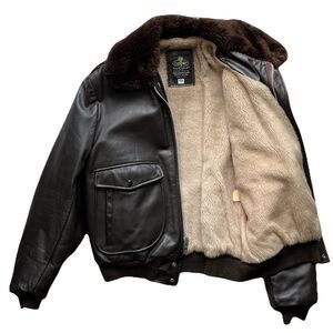 Vintage Cooper G-1 Flight Leather Jacket Bomber Classic Aviator Military USA 44